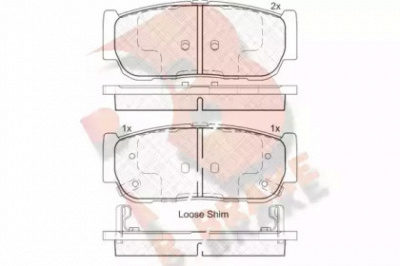 R BRAKE rb2151 -  Комплект тормозных колодок, дисковый тормоз